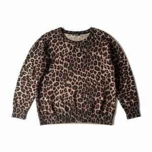Torrid Leopard Print Sweater Size 1 1X Plus Size Crewneck Knit Pullover